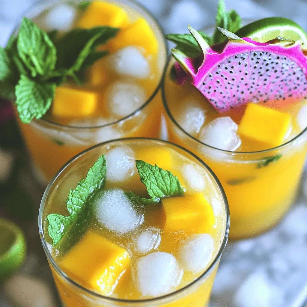 Mango Dragonfruit Refresher Perfect for Summer Sips