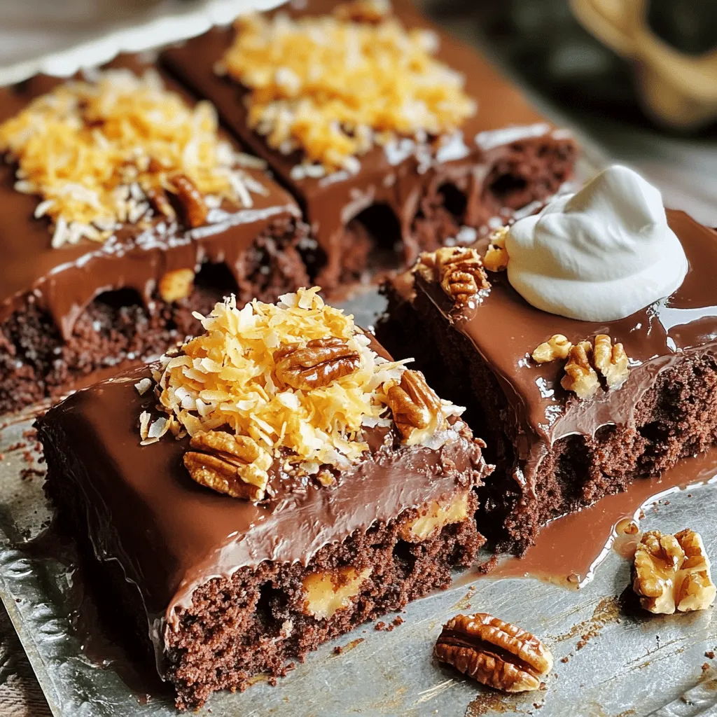 German Chocolate Poke Cake Delightful and Easy Recipe