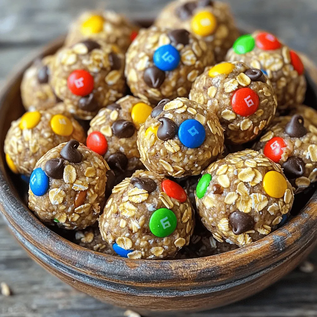 Wholesome Monster Cookie Protein Balls for Snacking