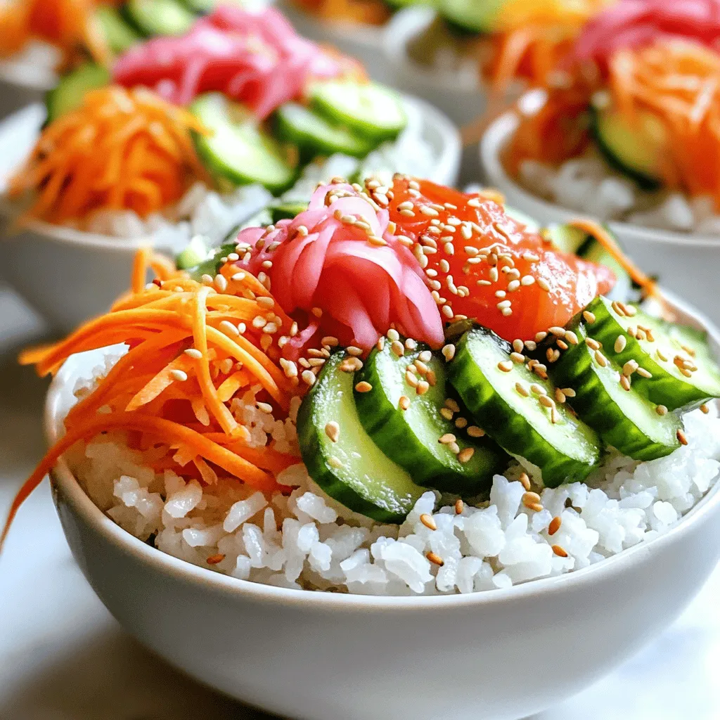 Sushi Roll Bowls Flavorful Rice and Fresh Ingredients