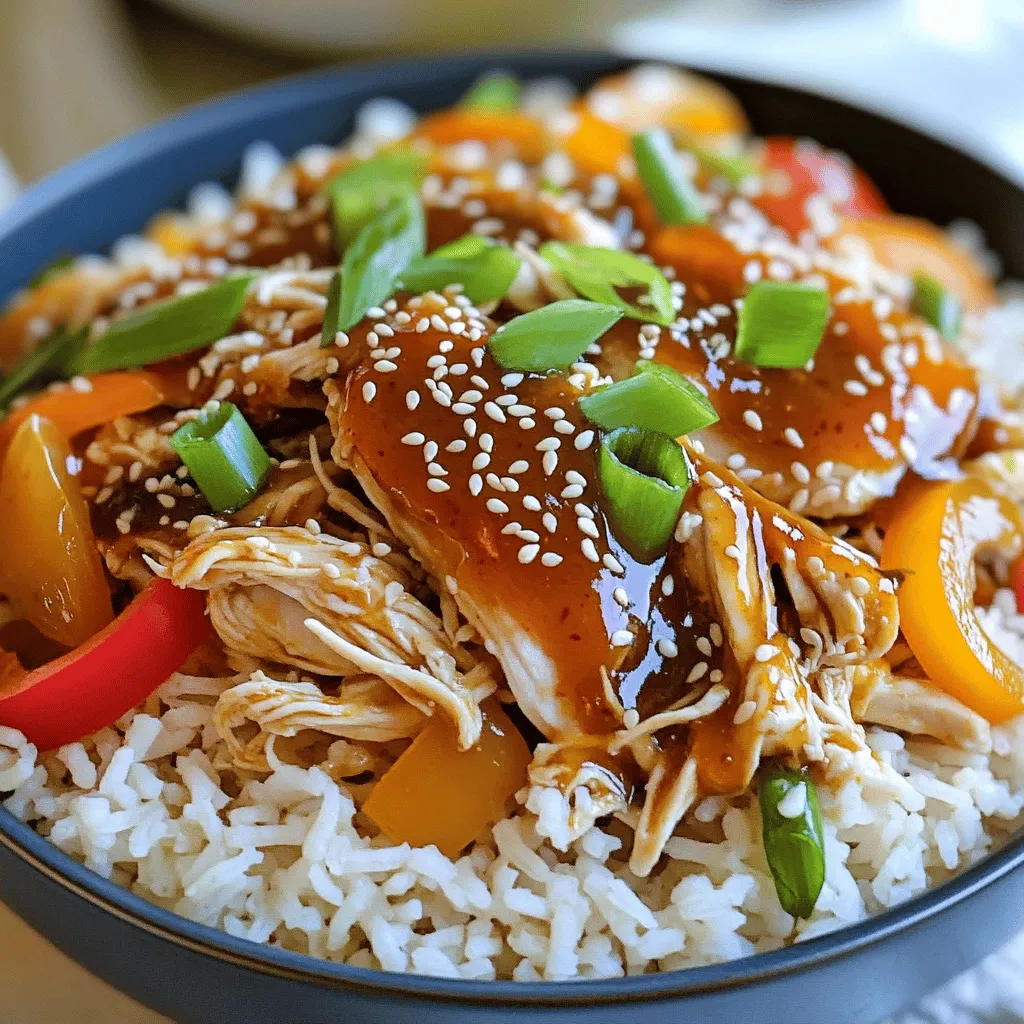 The slow cooker sweet chili chicken recipe stands out for its simplicity and flavor. You need just a few key ingredients to create a meal that excites the taste buds. The main ingredients are chicken thighs, sweet chili sauce, soy sauce, and fresh veggies. This dish combines savory and sweet flavors that everyone loves.