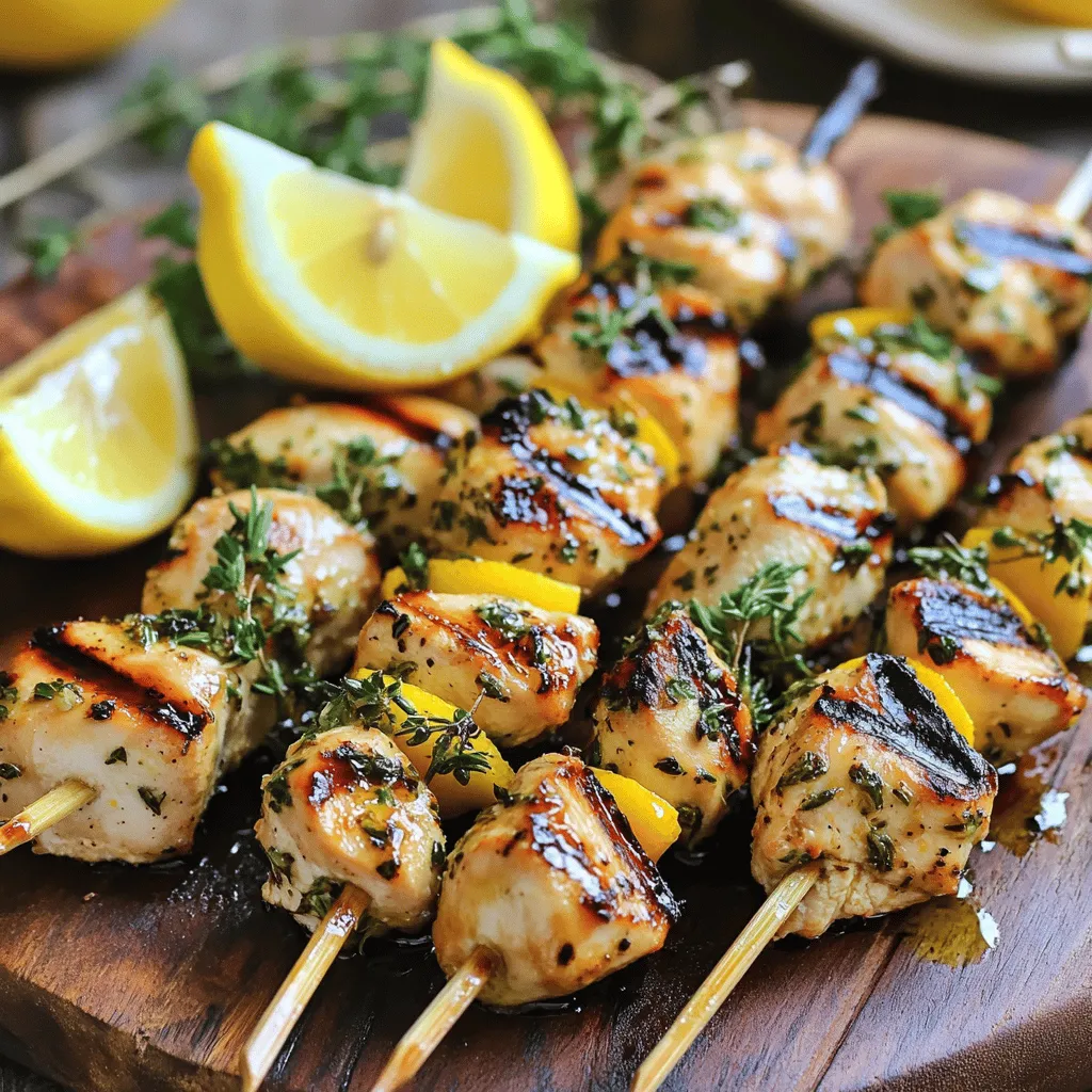 Lemon-Herb Grilled Chicken Skewers Fresh and Tasty Dish