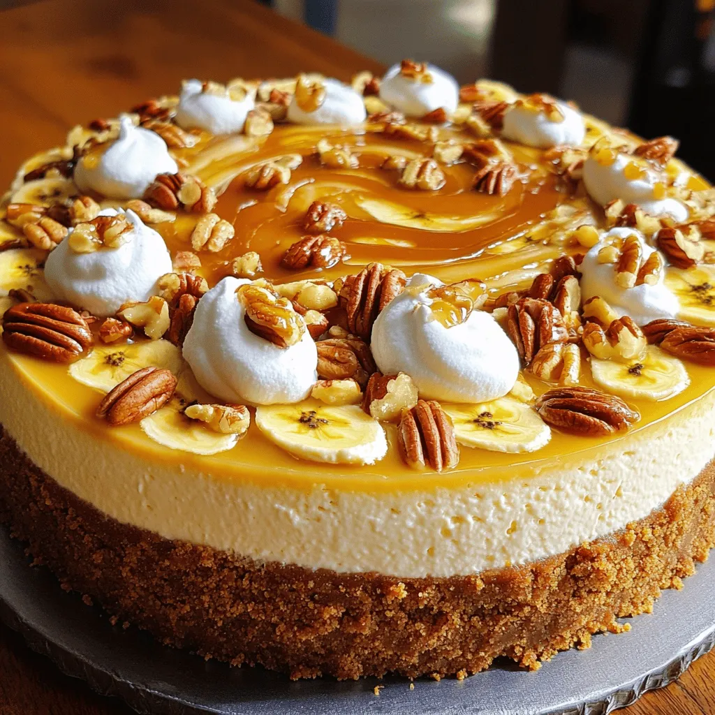 To make this delicious banana caramel nut cheesecake, you will need: