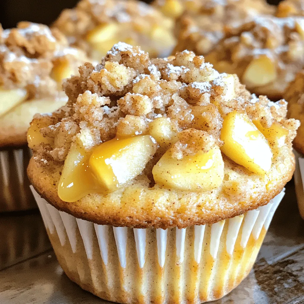 Bakery-Style Cinnamon Streusel Apple Muffins Delight