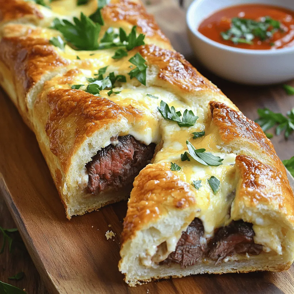 Stuffed Steak &#038; Cheese Bread Tasty and Simple Recipe