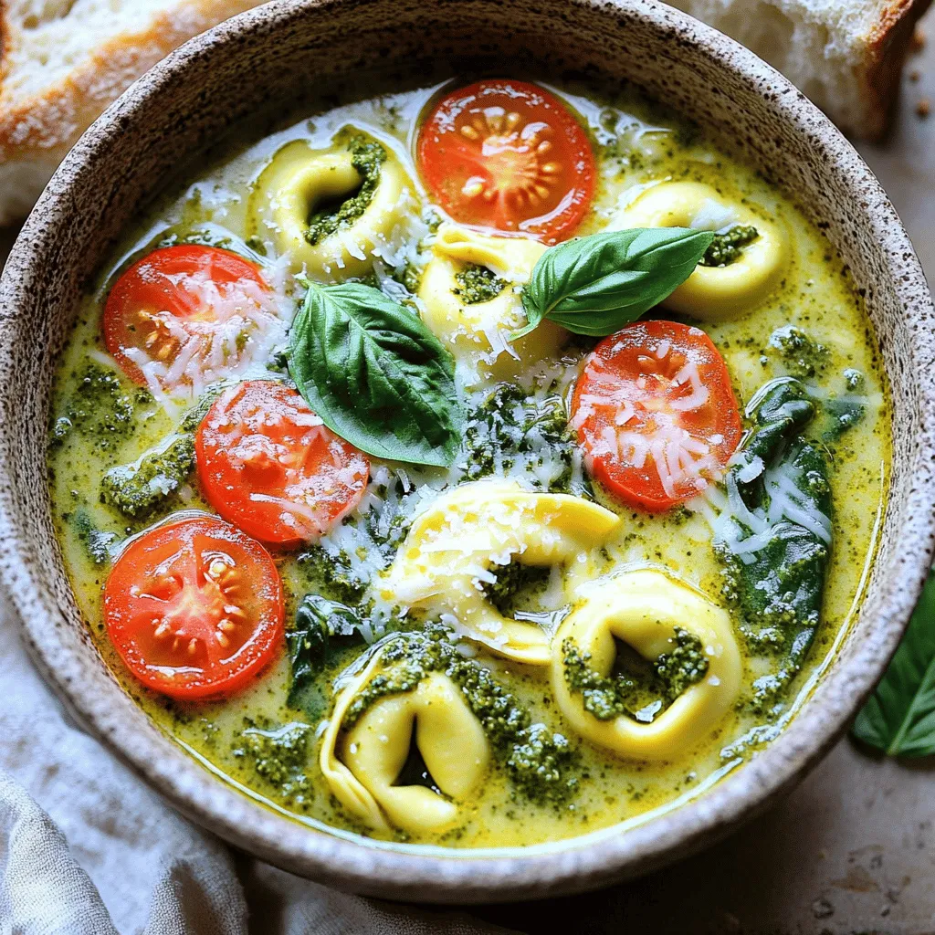 Creamy Pesto Tortellini Soup Hearty and Simple Meal
