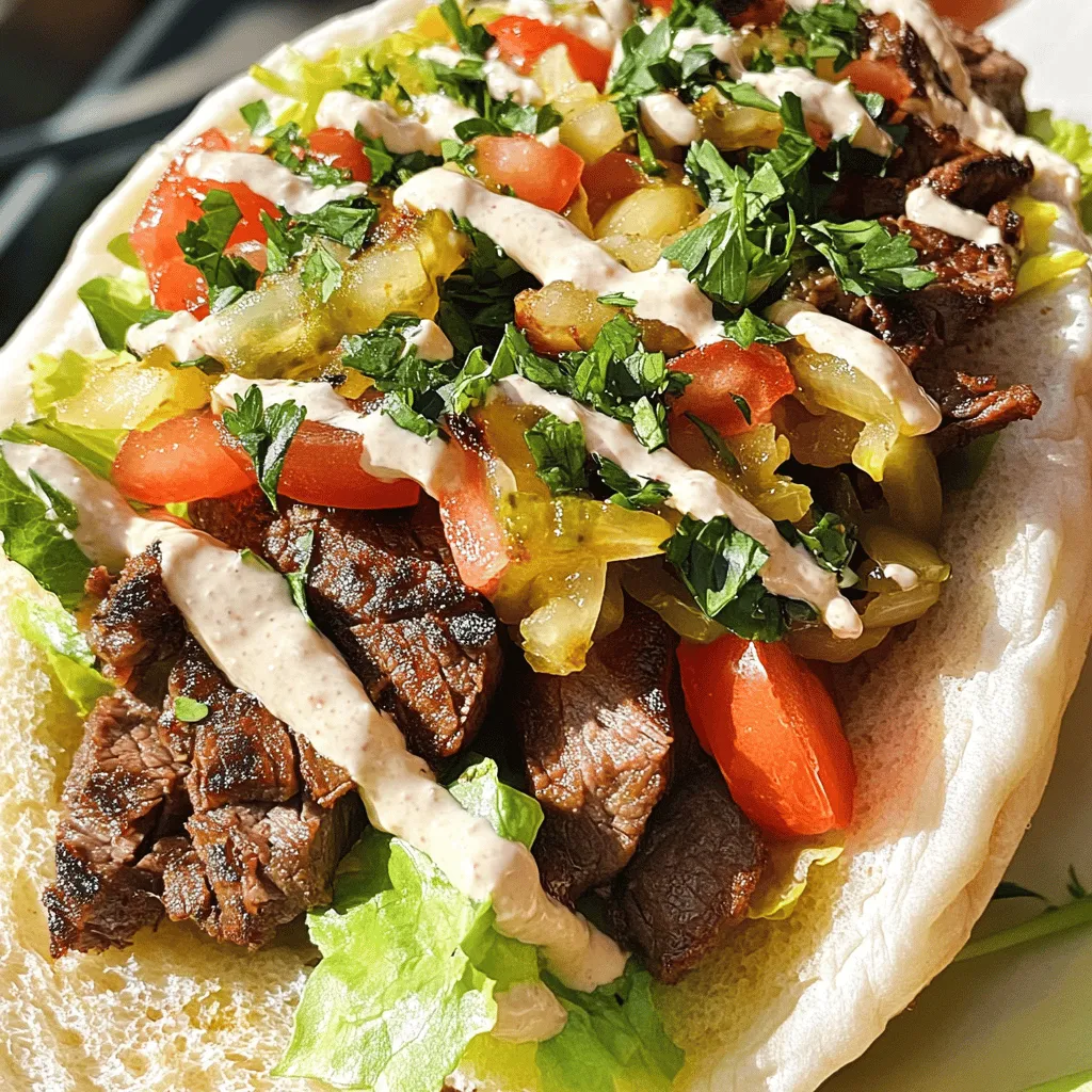 Beef Shawarma Supreme Sandwich Flavorful Dining Delight