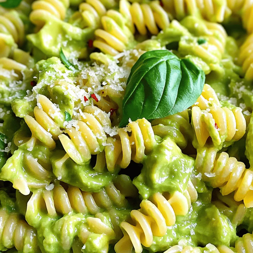 Creamy Avocado Pasta Swirls Quick and Tasty Meal