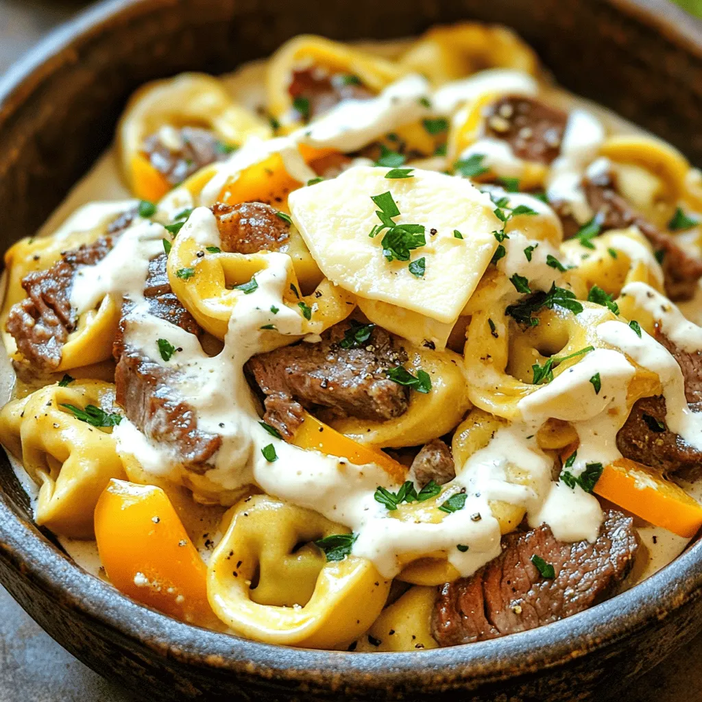 To make Savory Cheesesteak Tortellini in Creamy Provolone Sauce, you need a few key ingredients. Each plays a big role in the dish