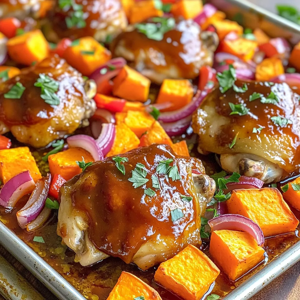 BBQ Chicken &#038; Sweet Potato Sheet Pan Flavor Feast