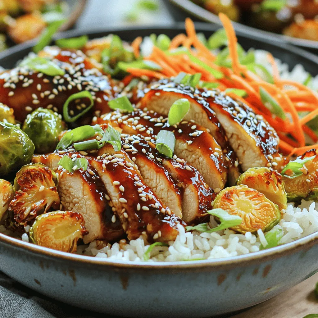 To make a great teriyaki chicken bowl, start with the right ingredients. For the chicken, you need two boneless, skinless thighs. This cut stays juicy and tender. You also need half a cup of teriyaki sauce. You can make this sauce at home or buy it. The sauce adds rich flavor to the chicken.