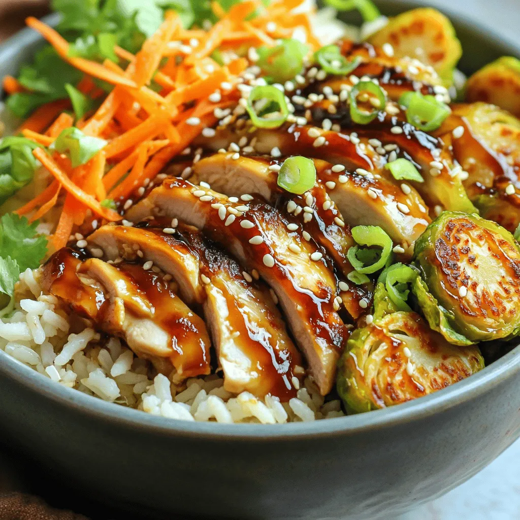 Teriyaki Chicken Bowls with Crispy Brussels Delight