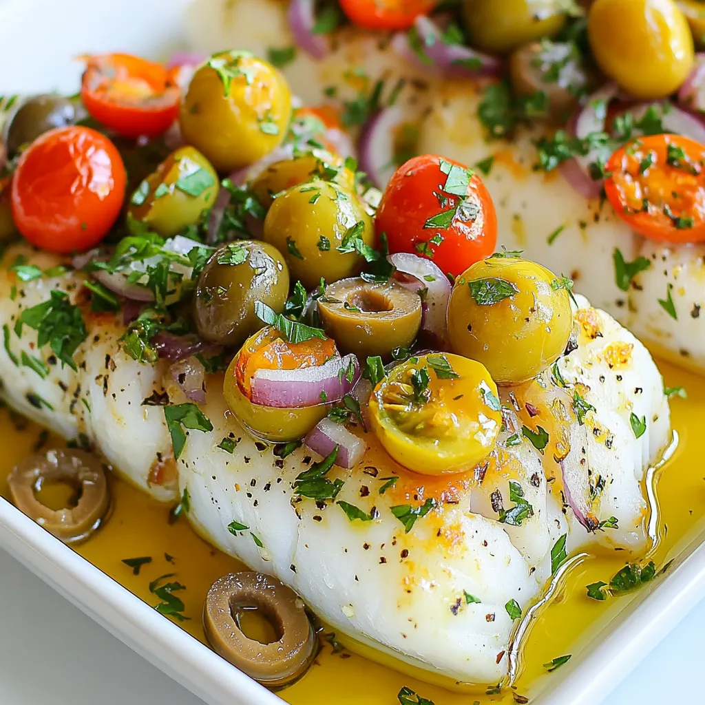 Mediterranean Baked Cod with Olives Flavor Boost