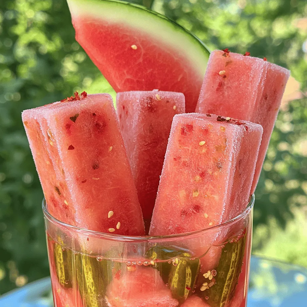 Frozen Watermelon Pickle Pops Refreshing Summer Treat