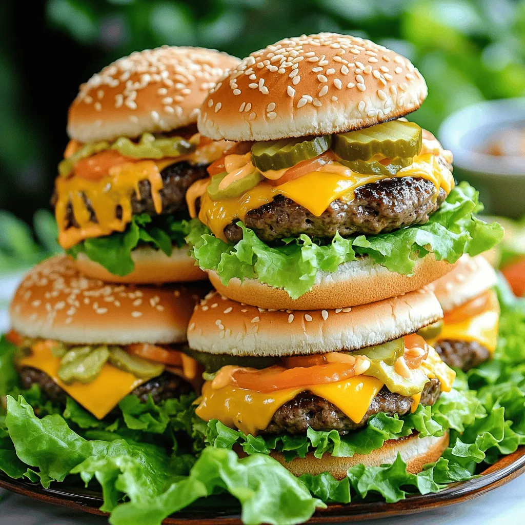 To make mini Big Mac cheeseburgers, you need simple yet tasty mini big mac ingredients. Here’s a list of what you will need: