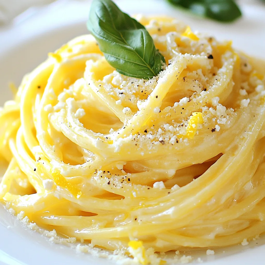 Creamy Lemon Feta Pasta Fresh and Simple Delight