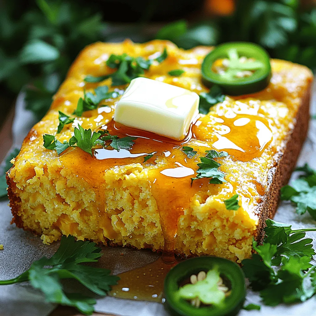 The jalapeno cheddar cornbread recipe shines because of its simple, fresh ingredients. You need cornmeal, flour, baking powder, salt, milk, vegetable oil, and an egg. These pantry staples form the base of the cornbread.
