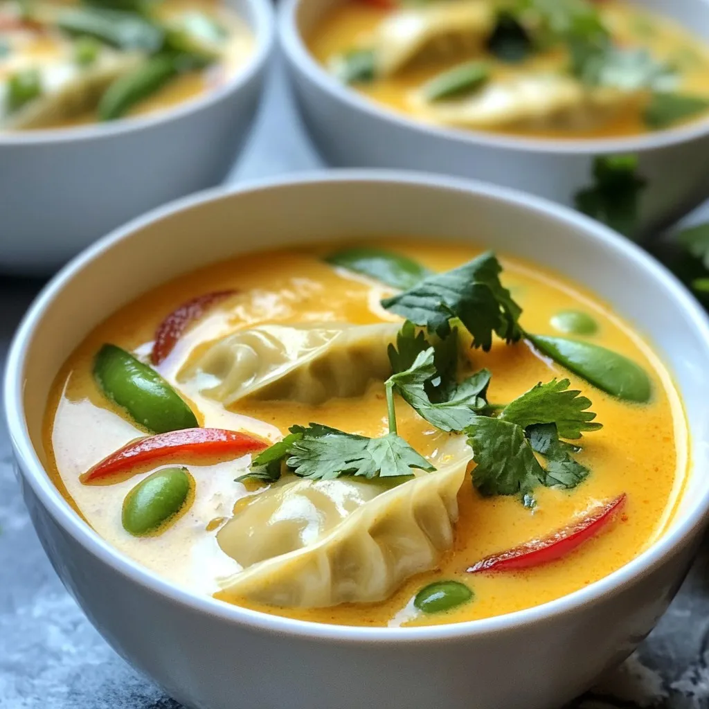 Thai Potsticker Coconut Soup Flavorful and Simple Meal