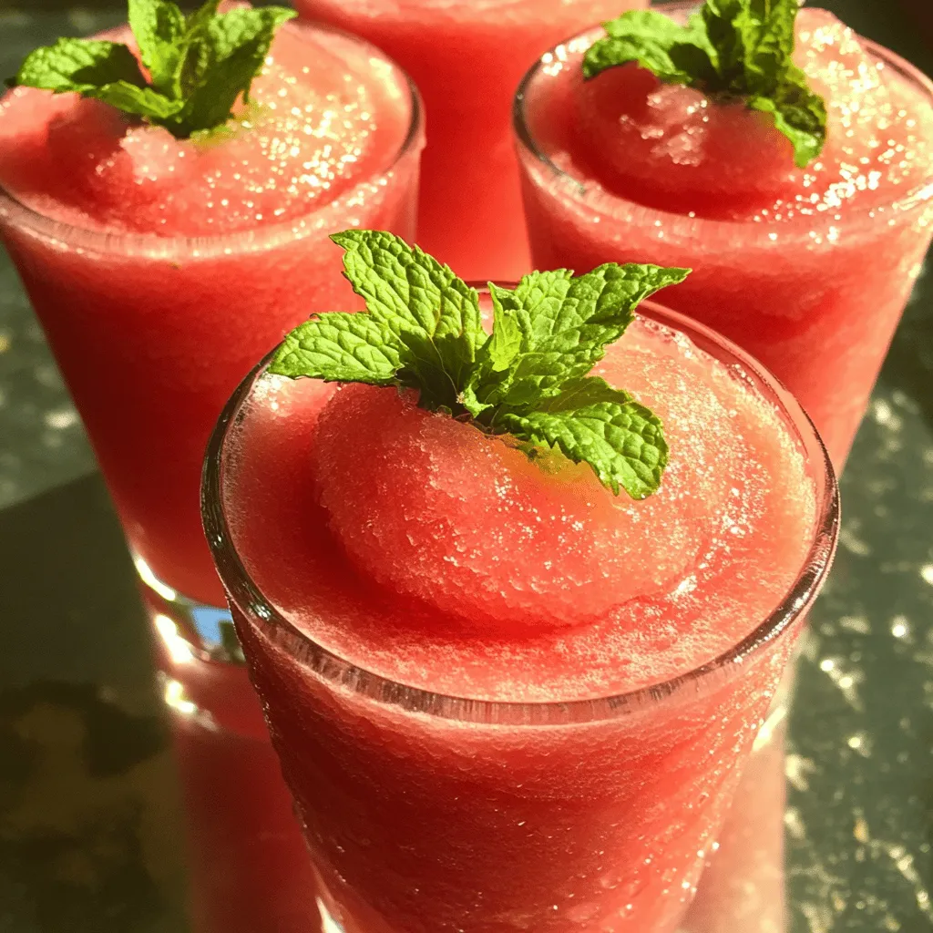 Watermelon Slushie Refreshing Summer Drink Recipe