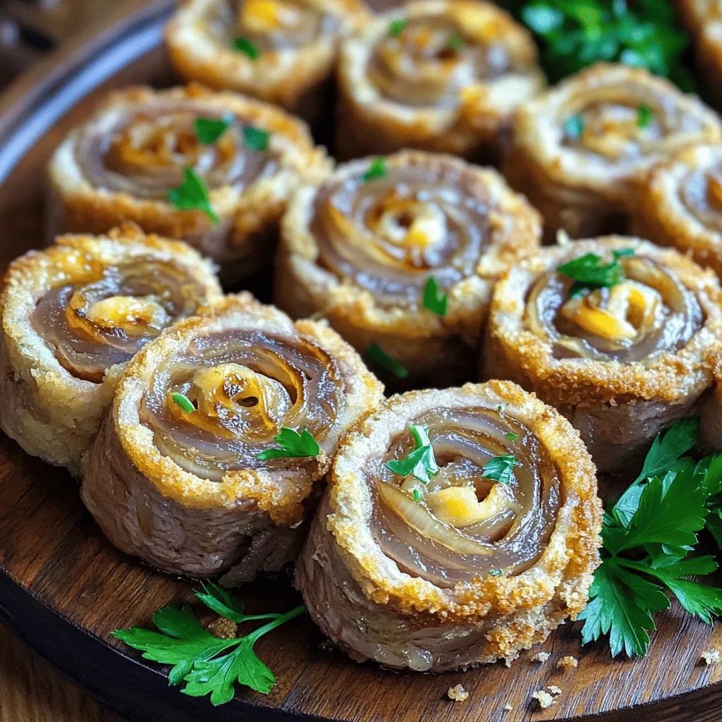 French Onion Steak Pinwheels Flavorful and Easy Recipe