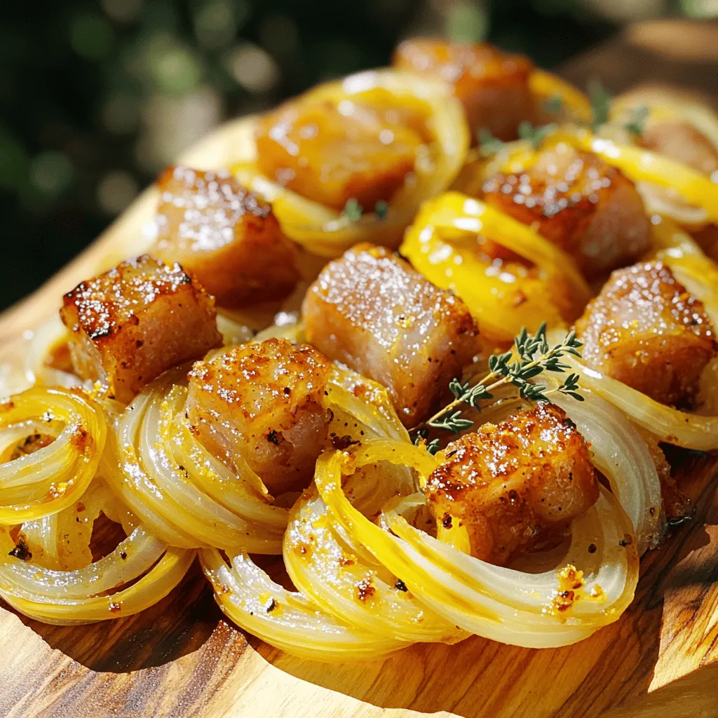 Savory Beer-Infused Onions with Crispy Salted Pork Delight