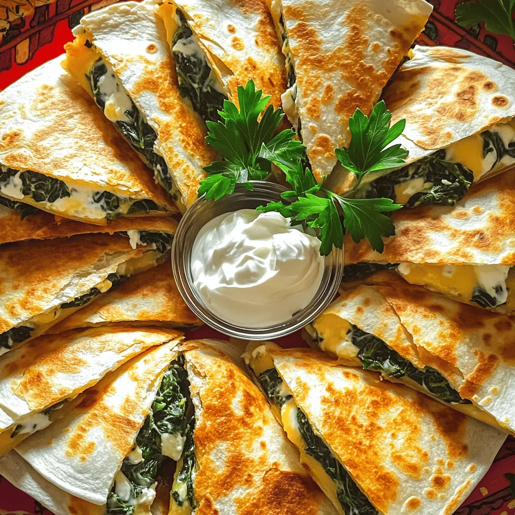 Spinach Feta Quesadillas Tasty and Easy Recipe