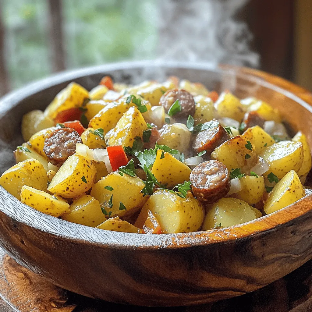 Fried Potatoes with Smoked Polish Sausage Delight