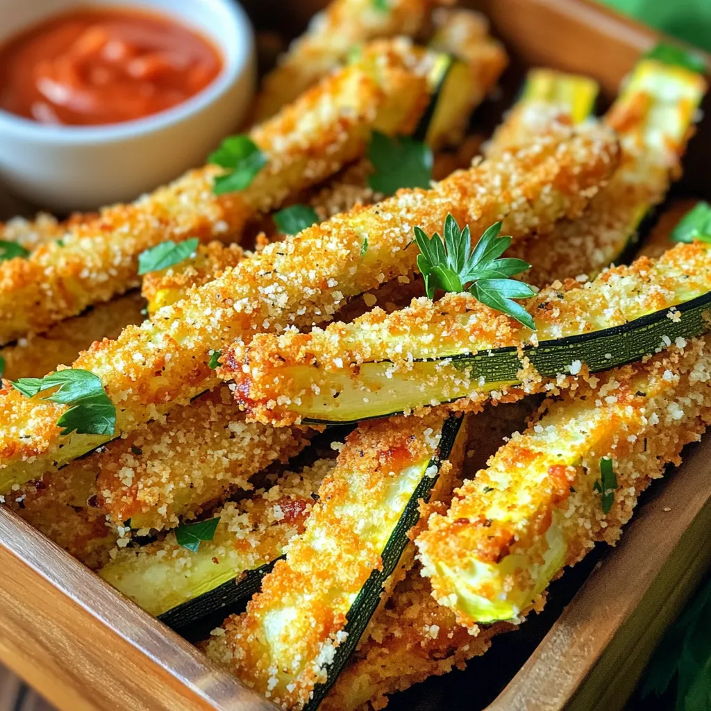 Air Fryer Garlic Parmesan Zucchini Fries Delight