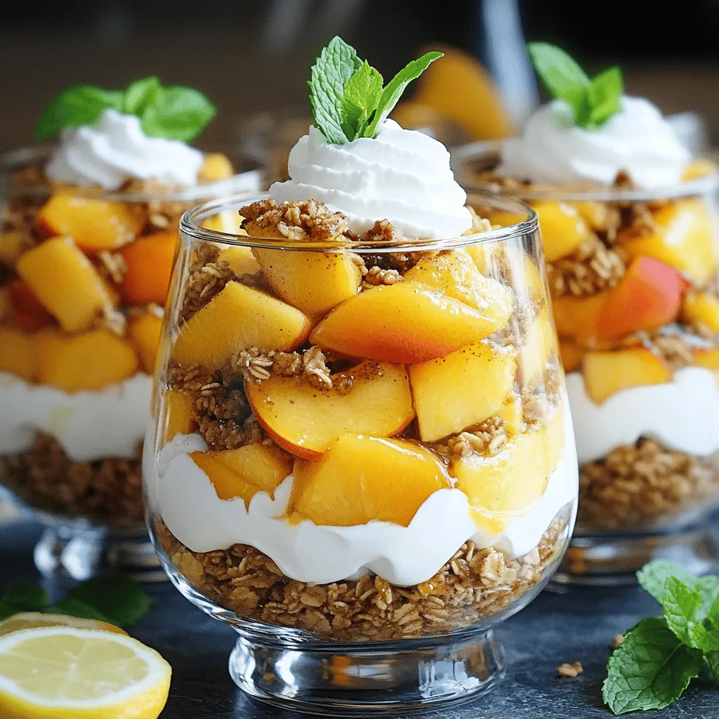 Classic Peach Cobbler Parfait Easy and Delicious Dessert