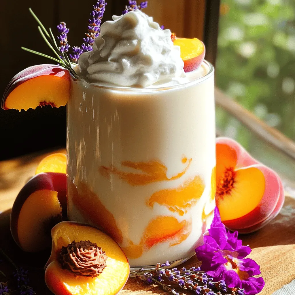 Lavender Peach Moon Milk Latte Cozy and Creamy Treat