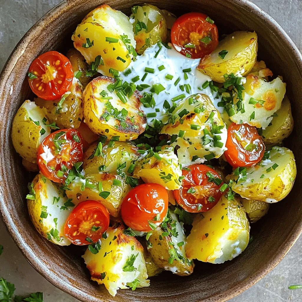 For a great crispy smashed potato salad recipe, you need fresh ingredients. Start with 1.5 pounds of baby potatoes. These small potatoes cook evenly and smash well. You will also need four tablespoons of olive oil. This adds flavor and helps the potatoes crisp.