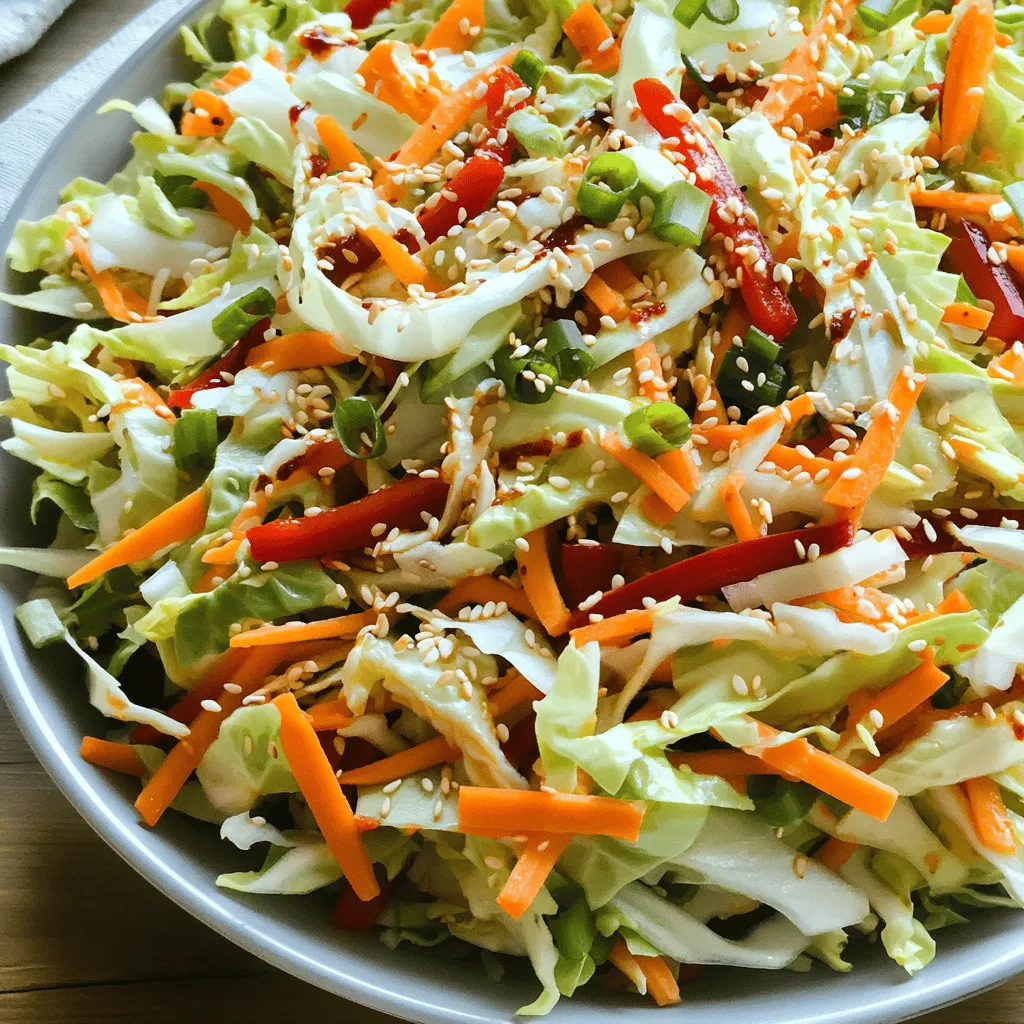 To make a tasty spicy cabbage salad, you need simple ingredients. Here’s what you will need: