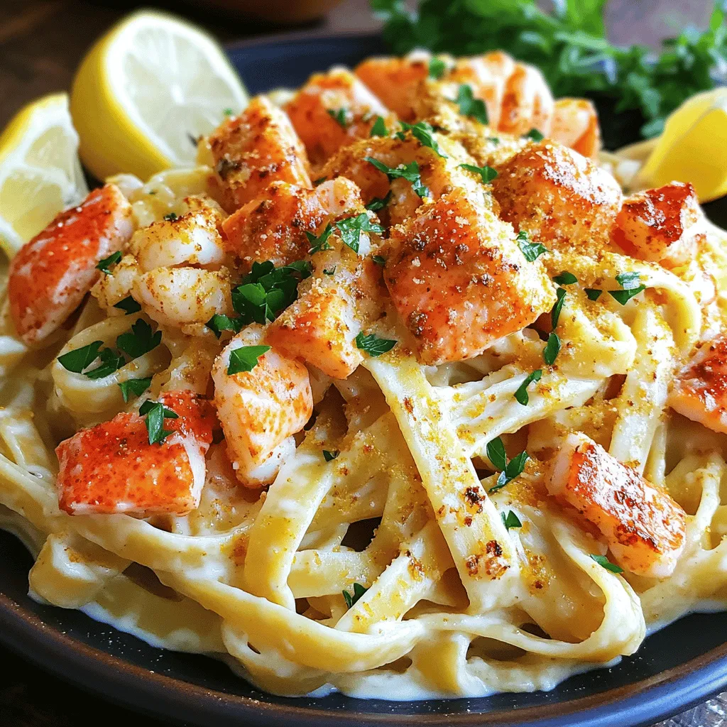 To make the best Cajun lobster, crab, and salmon Alfredo, you need specific ingredients. The key components include pasta, seafood, cream, and spices. Here’s a detailed list.