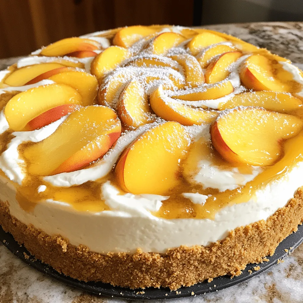 Southern Peach Cobbler Cheesecake Tasty Dessert Delight