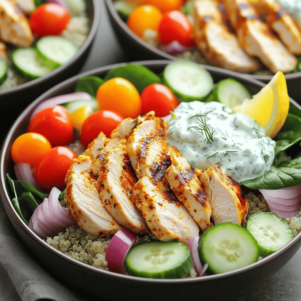 Chicken Tzatziki Bowls Fresh and Flavorful Meal