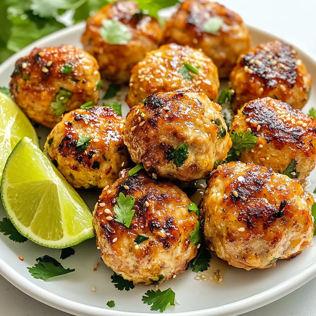 Easy Thai Baked Chicken Meatballs Simple and Tasty Dish