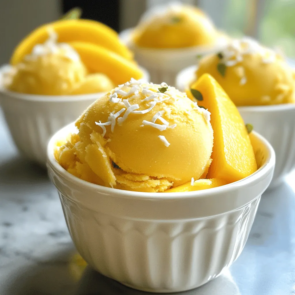 Ingredient Mango Sorbet Simple and Refreshing Treat