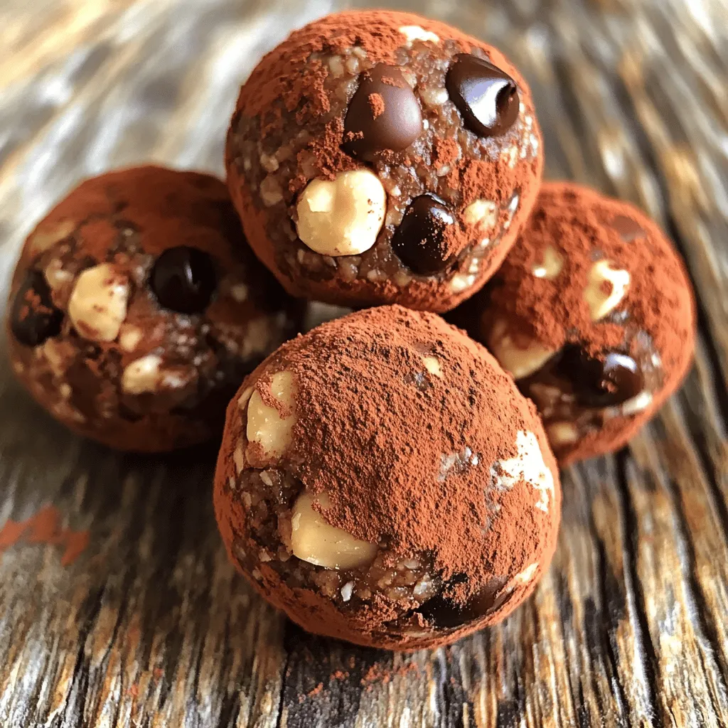 Chocolate Hazelnut Energy Balls Nutritious Snack Treat