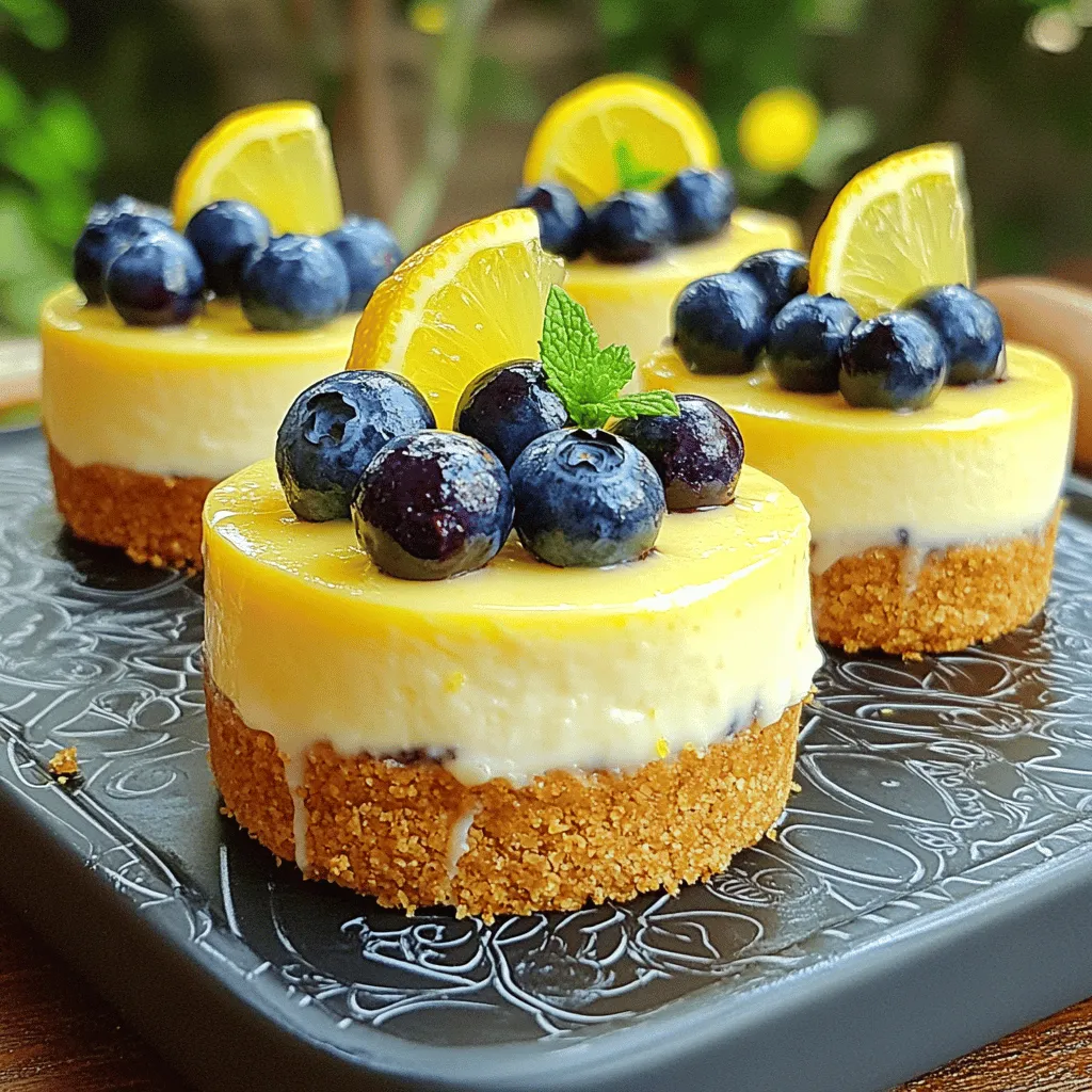 Mini Lemon Blueberry Cheesecakes Delightful and Easy