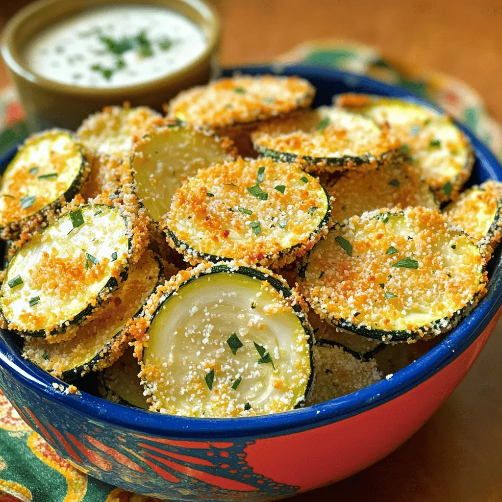 Crispy Oven-Baked Zucchini Chips Snack Delight