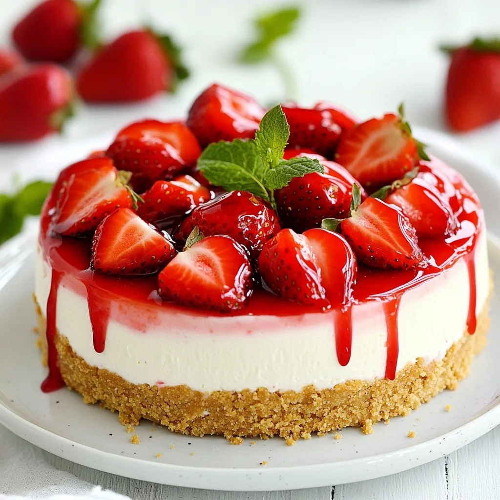 No-Bake Strawberry Cheesecake Delightful and Easy Recipe