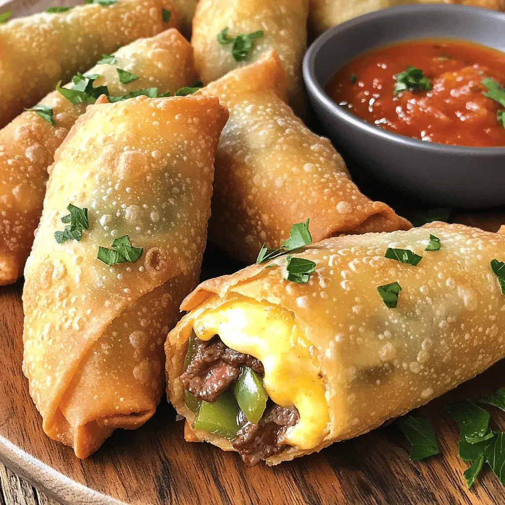 Philly Cheesesteak Egg Rolls Crispy and Flavorful Snack