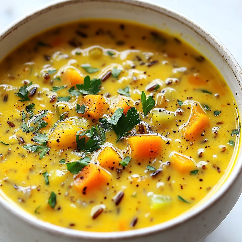 Nourishing Vegan Pumpkin Wild Rice Soup Delight