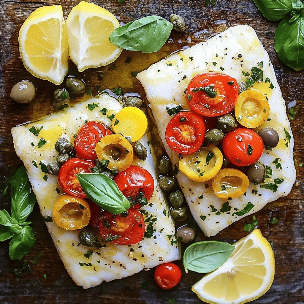 Mediterranean Cod with Tomato Basil Sauce Delight