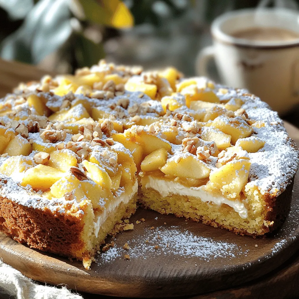 Savory Apple Coffee Cake With Cream Cheese Filling