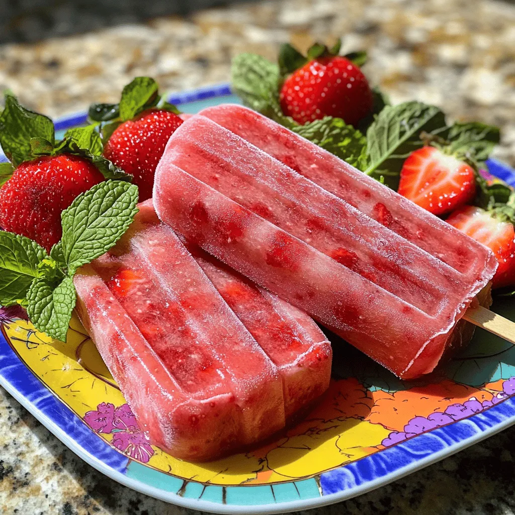 - 2 cups fresh strawberries, hulled and chopped - 1/2 cup coconut water or lemonade