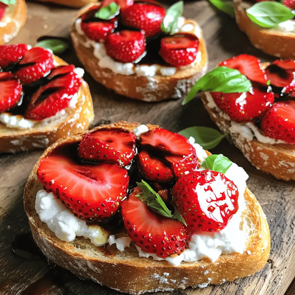 - French baguette - Fresh strawberries - Goat cheese