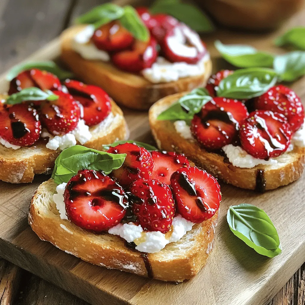 Balsamic Strawberry and Goat Cheese Toast Delight