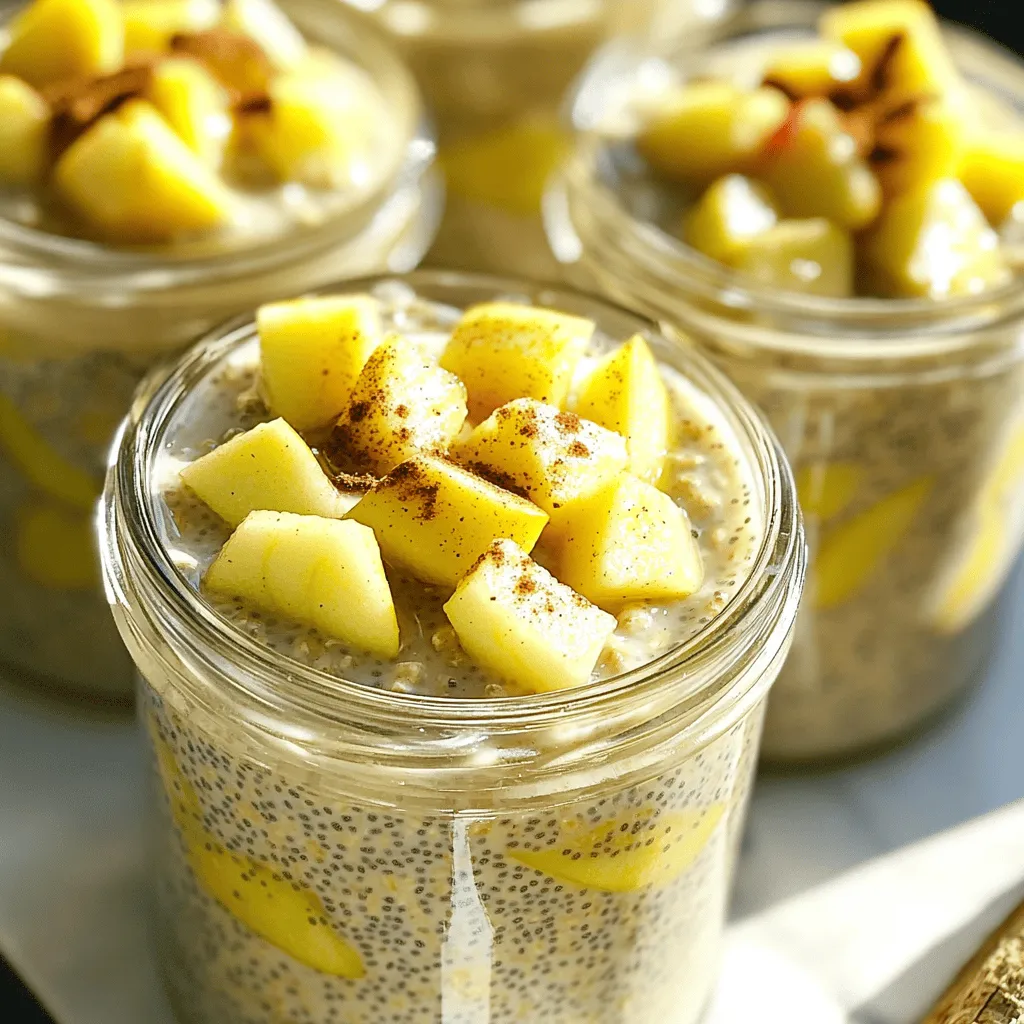 Apple Cinnamon Chia Overnight Oats Rich and Healthy Dish