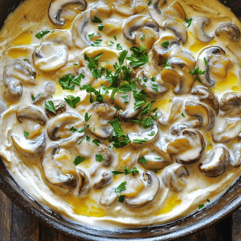 The creamy mushroom sauce for steak is rich and full of flavor. The key ingredients make it special. You need fresh mushrooms, butter, olive oil, garlic, shallots, heavy cream, Dijon mustard, and soy sauce. Each ingredient plays an important role in the sauce